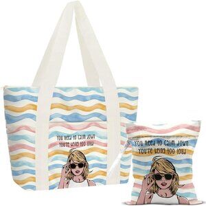 Beach Tote Set Waterproof Sandproof Travel Gift for Women with Wet Bag
